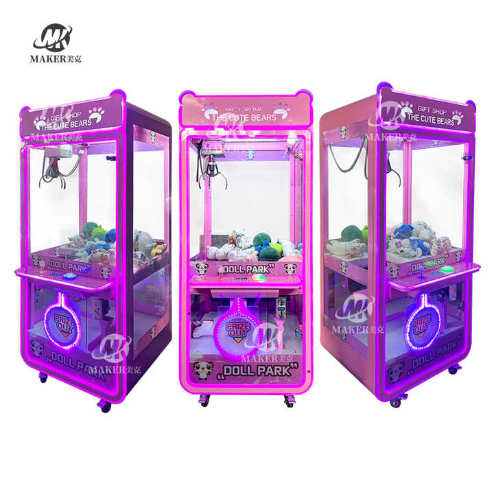 MAKER Hot Selling Commercial Plush Dolls Claw Crane Machine Factory Direct Supply Coin Operated Toy Catcher Prize Gift Machine