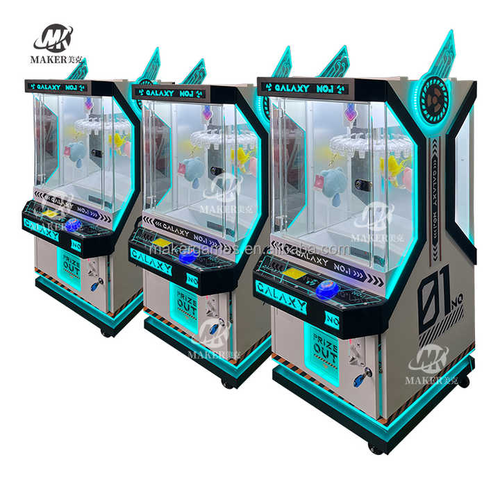 MAKER Clip Prize Game Cool Rabbit Arcade Gift Game Machine Metal Coin Operated Games Clip Machine Acrylic Claw Machine