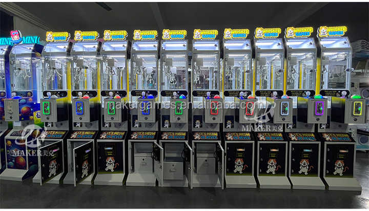 MAKER New Design Cool Cat Mini Claw Machine Grab Mini Toy/Prize/Gift/Candy Arcade Metal Coin Operated Game Doll Machine