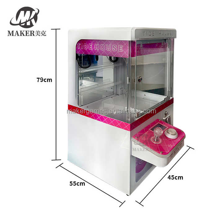 MAKER Tide House 4 Colors Mini Doll Machine Small Toy Arcade Game Metal Coin Operated Games Mini Claw Machine