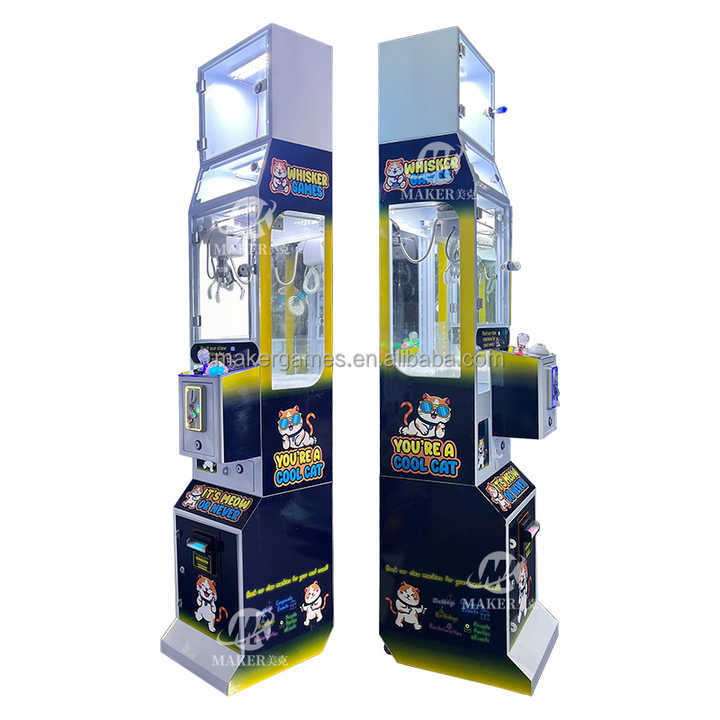 Maker Wholesale Cheap Small Plush Toy Claw Machine/Crane Claw Machines Token/Mini Claw Machine With Credit Card