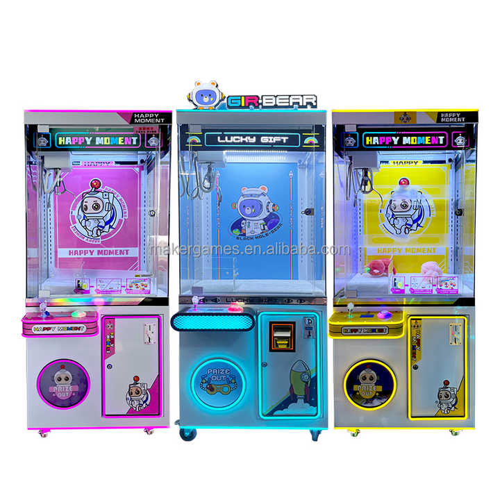 MAKER Grab Plush Doll/Toy Doll Machine Metal Coin Operated Games Arcade Game Happy Moment Claw Machine