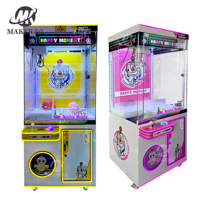 MAKER Grab Plush Doll/Toy Doll Machine Metal Coin Operated Games Arcade Game Happy Moment Claw Machine