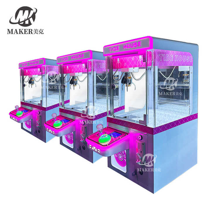 MAKER High Retures Mini Plush Toy & Gift Cheap Metal Coin Operated Games Arcade Game Mini Claw Machine