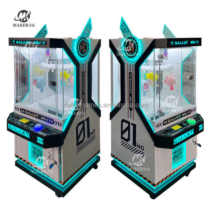 MAKER Colorful Light Rabbit Claw Machine Clip Prize Game Arcade Game Metal Coin Operated Games Doll Machine Clip Machine