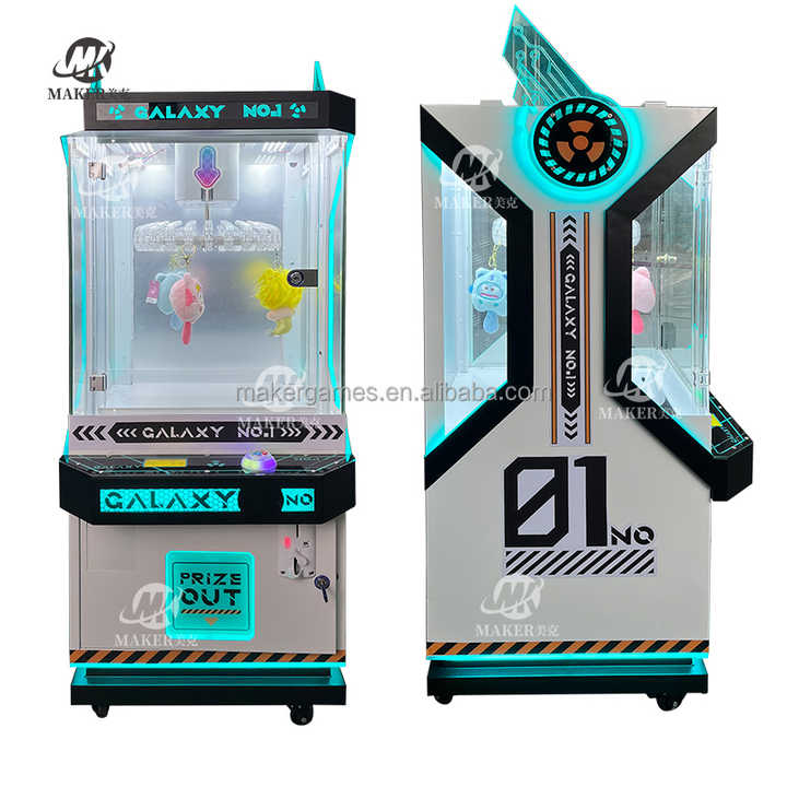 MAKER Colorful Light Rabbit Claw Machine Clip Prize Game Arcade Game Metal Coin Operated Games Doll Machine Clip Machine