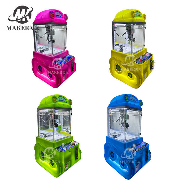 MAKER Hot Sales in Mexico Grab Doll/Toy Mini Doll Machine for Kids Plastic Coin Operated Games Mini Claw Machine