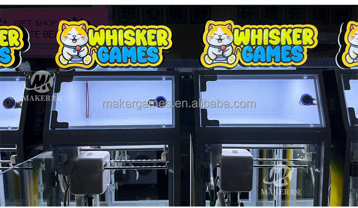 MAKER Factory Price Boutique Plush Toy/Doll Naughty Cat Arcade Metal Coin Operated Games Mini Doll Machine