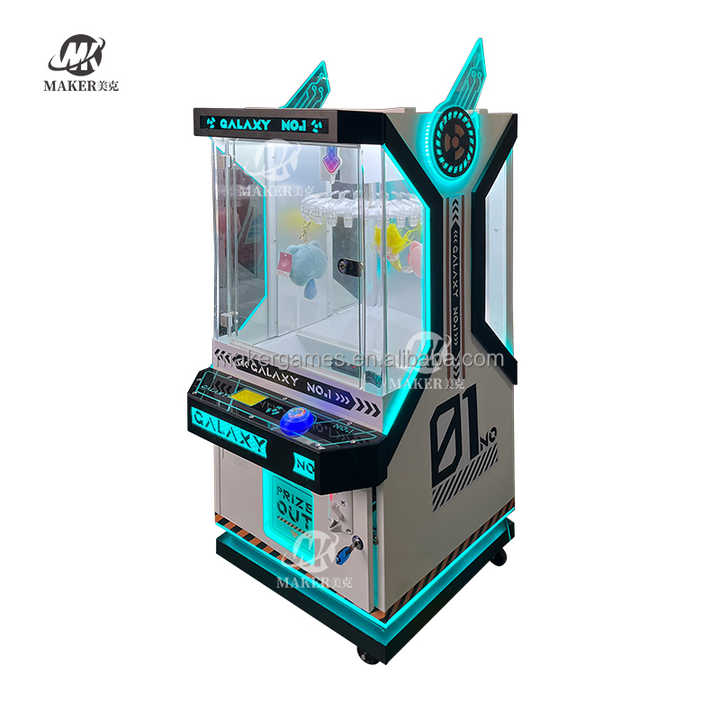 MAKER Cool Light Rabbit Claw Machine Clip Prize Game Arcade Games Metal Coin Operated Games Doll Machine Clip Machine