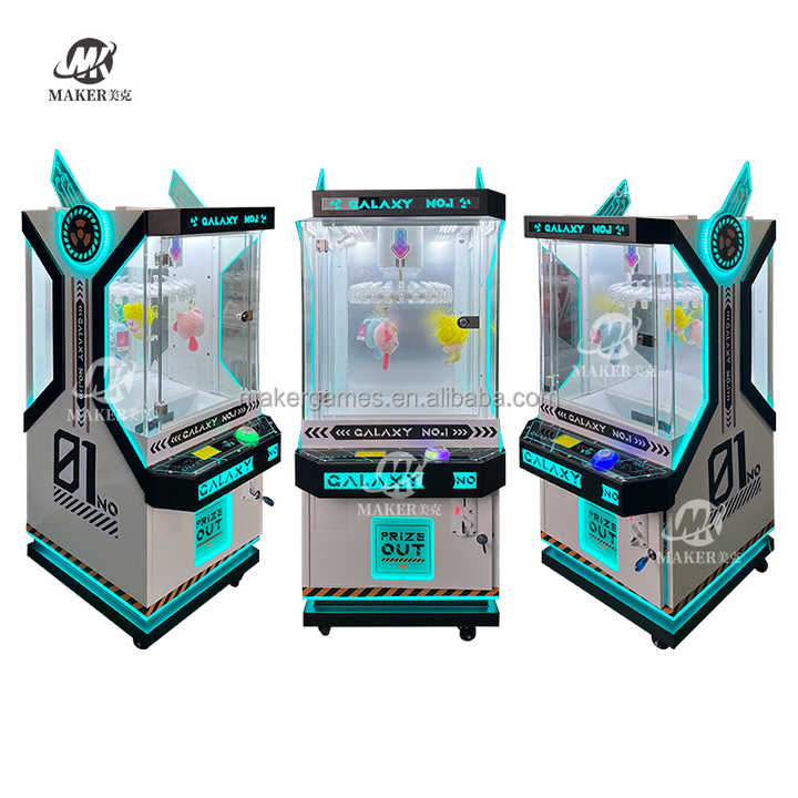 MAKER Cool Light Rabbit Claw Machine Clip Prize Game Arcade Games Metal Coin Operated Games Doll Machine Clip Machine
