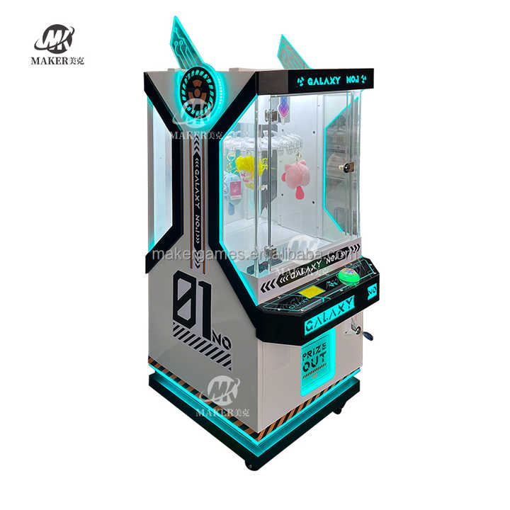 MAKER Cool Light Rabbit Claw Machine Clip Prize Game Arcade Games Metal Coin Operated Games Doll Machine Clip Machine