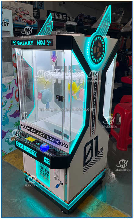MAKER Cool Light Rabbit Claw Machine Clip Prize Game Arcade Games Metal Coin Operated Games Doll Machine Clip Machine
