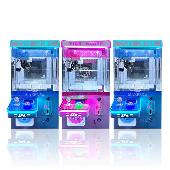 Maker Factory Wholesale Coin Operated Small Candy Arcade Game Machine Cheap Mini Plush Toy Gift Claw Machine With Coin Acceptor