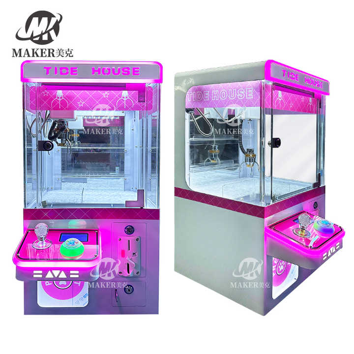 Maker Factory Wholesale Coin Operated Small Candy Arcade Game Machine Cheap Mini Plush Toy Gift Claw Machine With Coin Acceptor