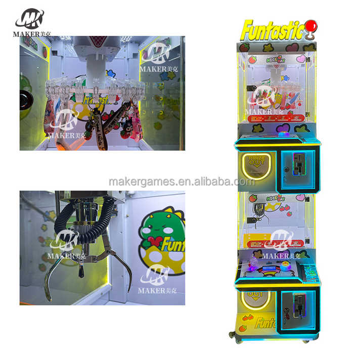 Toy Plush Catcher Custom Claw Machine with Clip Arcade Game Prize Doll Grabber Coin Pusher Claw Crane Machine