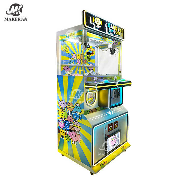 High Quality 2 Players Factory Sale Arcade Game Center Coin Operated Metal Yellow Crane Claw Game Doll Machine Mini Claw Machine