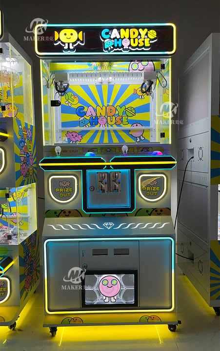 High Quality 2 Players Factory Sale Arcade Game Center Coin Operated Metal Yellow Crane Claw Game Doll Machine Mini Claw Machine