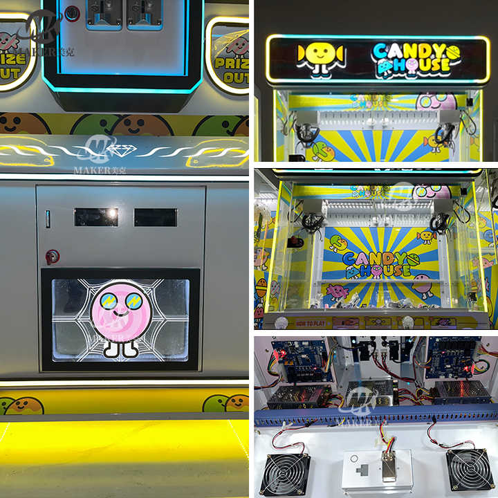2 Players  Factory Sales Arcade Game Center Coin Operated Metal Crane Claw Game  Doll Machine Mini Claw Machine