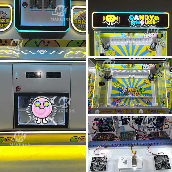 High Quality Factory Cheap Arcade Game Center Coin Operated Metal 2 Players Claw Game Doll Machine Mini Claw Crane Machine