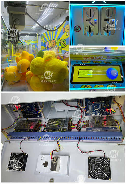 Factory Sales Arcade Game Center High Quality Coin Operated Acrylic 4 Players Claw Game Doll Machine Mini Claw Crane Machine