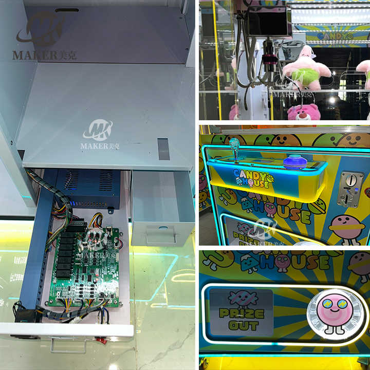 Arcade Claw Game Crane Machine Plush Toy Boutique Arcades Amusement Venue Coin Operated Mini Claw Machine with Coin Acceptor