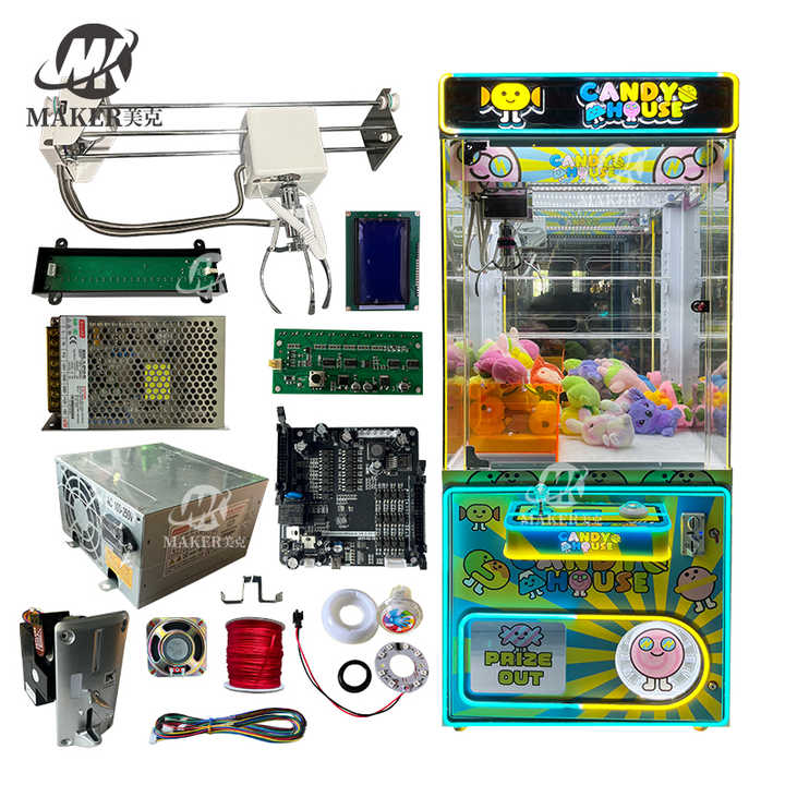Factory Sales Arcade Game Center Coin Operated Metal Crane Claw Game Doll Machine Clip Prize Mini Claw Machine