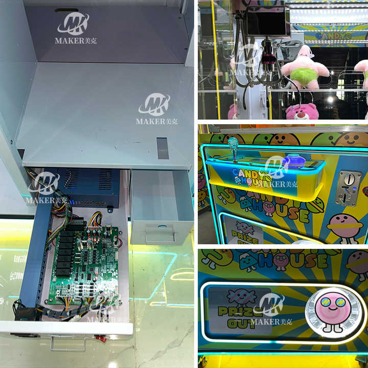 Factory Sales Arcade Game Center Coin Operated Metal Crane Claw Game Doll Machine Clip Prize Mini Claw Machine