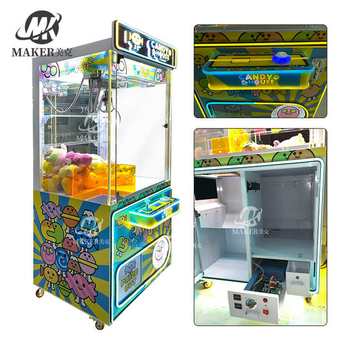 Factory Sales Arcade Game Center Coin Operated Metal Crane Claw Game Doll Machine Clip Prize Mini Claw Machine