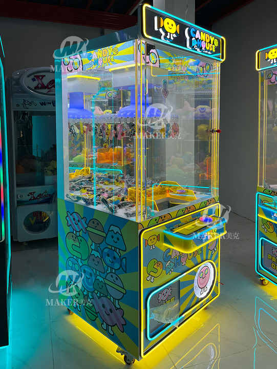 Factory Sales Arcade Game Center Coin Operated Metal Crane Claw Game Machine Mini Clip Prize Claw Doll Machine