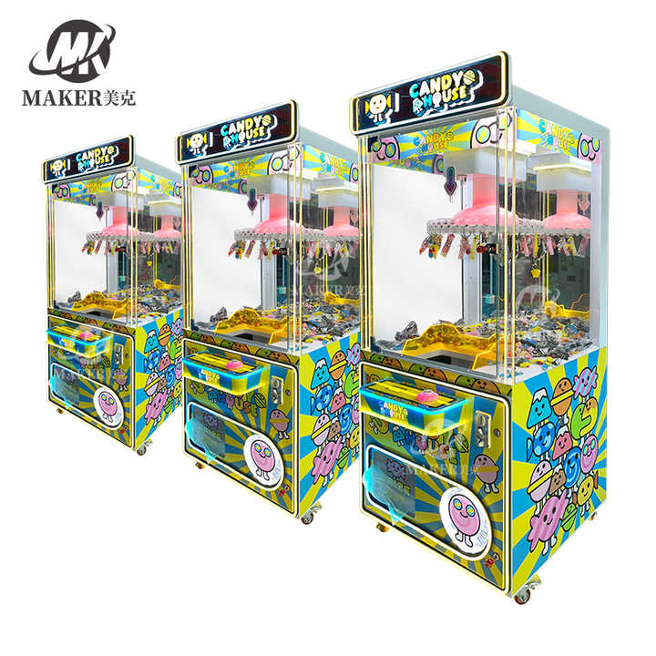 Factory Sales Arcade Game Center Coin Operated Metal Crane Claw Game Machine Mini Clip Prize Claw Doll Machine