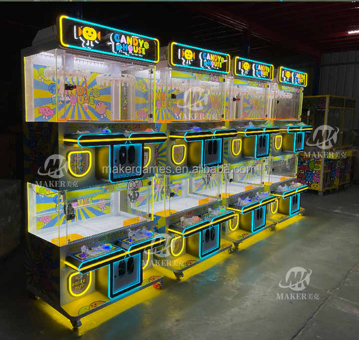 Hot Selling Indoor Play Area Equipment Multiple Styles Clip Gift Prize Doll Arcade Crane Catching Mini Claw Doll Machine