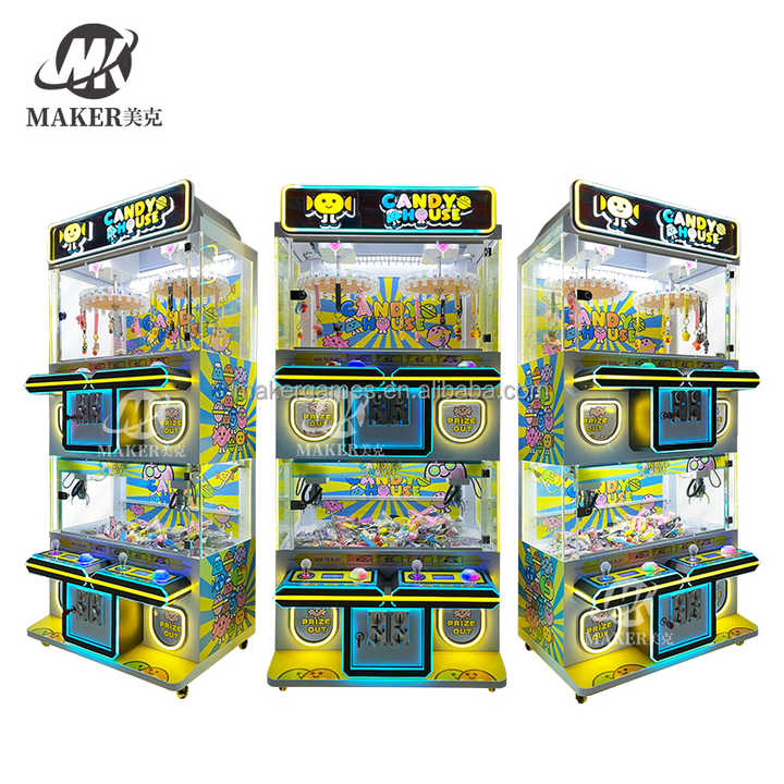Claw Game Crane Machine Plush Toy Boutique Arcades Amusement Venue Coin Operated Clip Prize Mini Claw Machine With Coin Acceptor