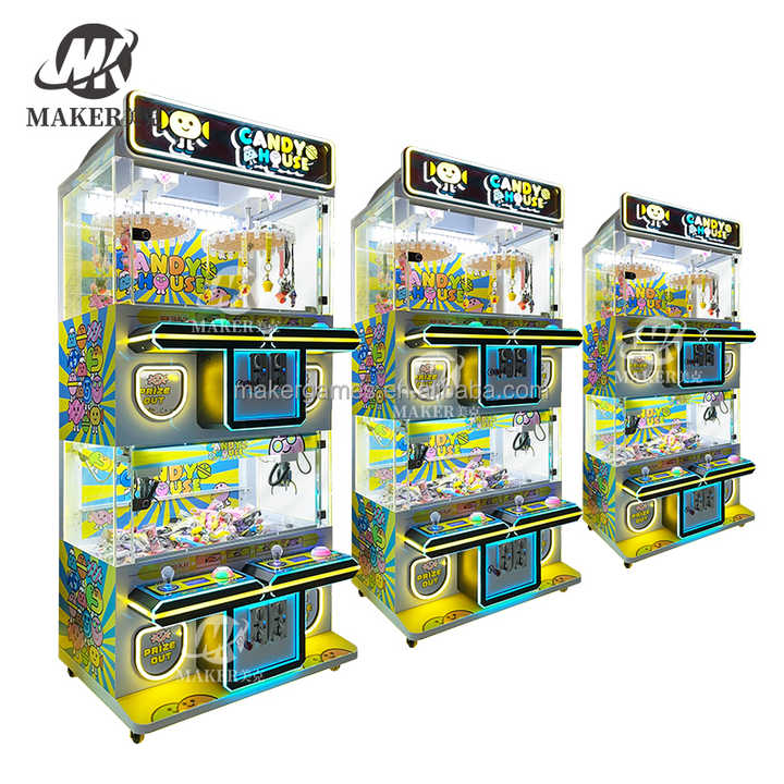 Claw Game Crane Machine Plush Toy Boutique Arcades Amusement Venue Coin Operated Clip Prize Mini Claw Machine With Coin Acceptor