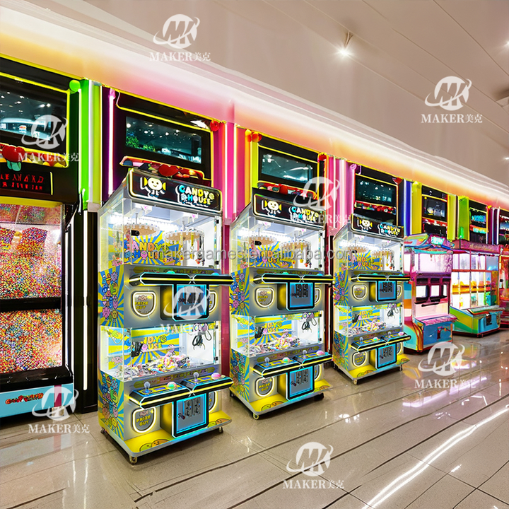 Claw Game Crane Machine Plush Toy Boutique Arcades Amusement Venue Coin Operated Clip Prize Mini Claw Machine With Coin Acceptor