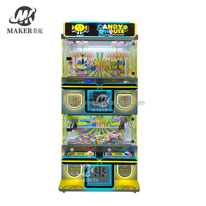 Toy Catcher Prize Arcade Game Small Doll Crane Machines 4 Players Clip Prize Mini Doll Plush Crane Claw Machine