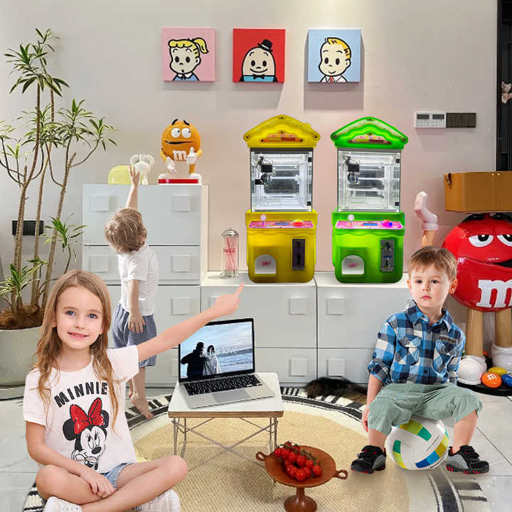 Maker Mini Claw Machine Small Toys Crane Arcade Prizes Doll Gift Candy Coin Operated Metal Redemption Game Machine