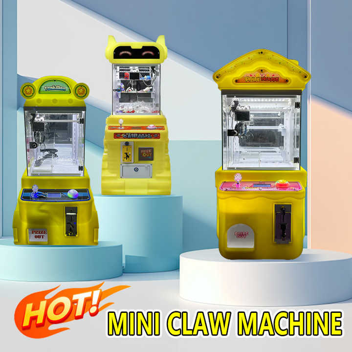 Maker Mini Claw Machine Small Toys Crane Arcade Prizes Doll Gift Candy Coin Operated Metal Redemption Game Machine