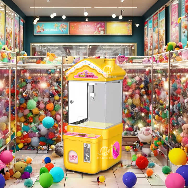 Maker New Mini Claw Machine Prize Small House Claw Crane Machine Coin Operated Plastic Doll Machine