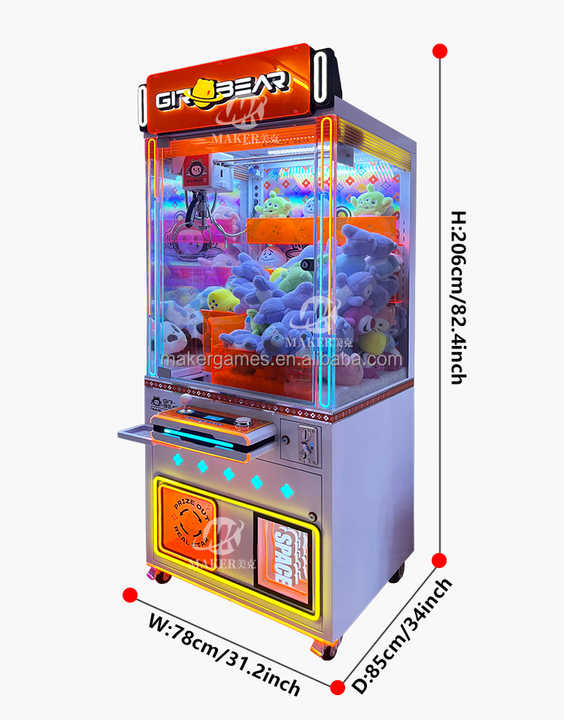 Newest Claw Machine Toy Hot Sale Doll Arcade Boutique Machine Crane Claw Gift Game Machine Coin Operated Games
