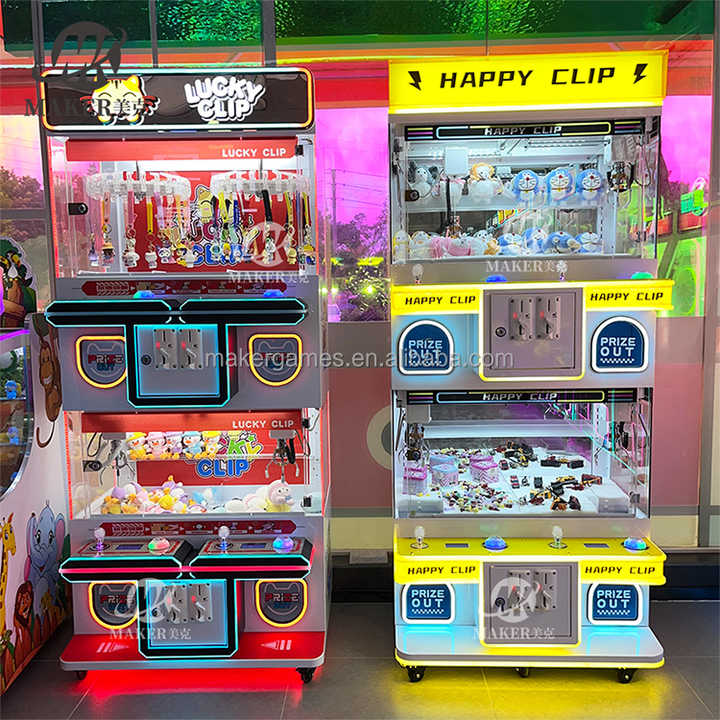 Maker Hot Selling Factory Wholesale 4 Players Double Layer Small Toy Crane Claw Machine Coin Operated Games for Doll Park
