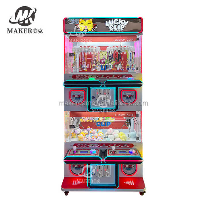 Maker Hot Selling Factory Wholesale 4 Players Double Layer Small Toy Crane Claw Machine Coin Operated Games for Doll Park