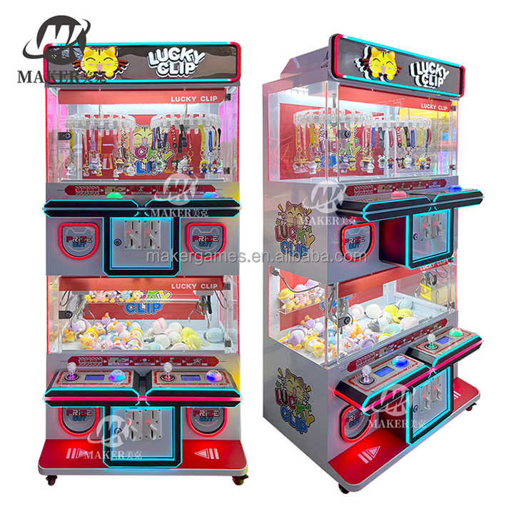 Maker Hot Selling Factory Wholesale 4 Players Double Layer Small Toy Crane Claw Machine Coin Operated Games for Doll Park