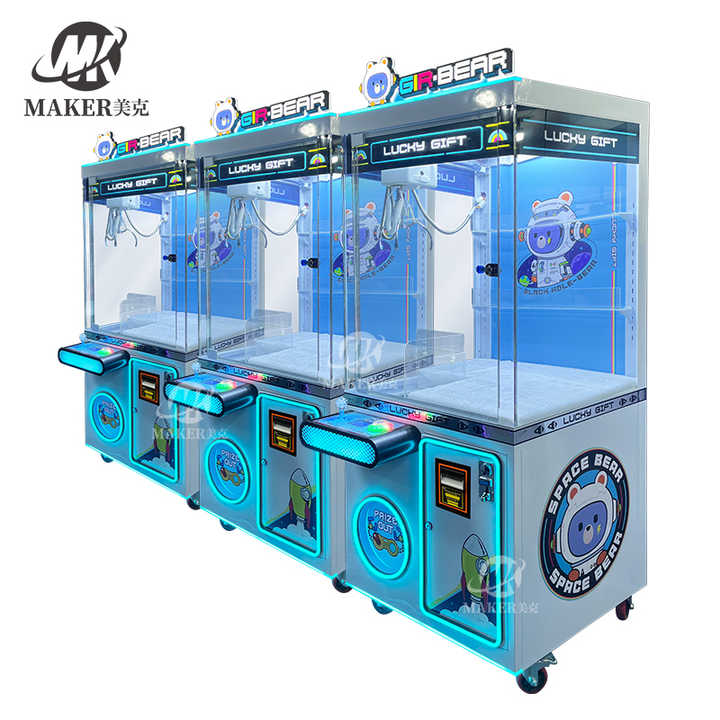 Wholesale Custom Operated Toy Vending Arcade Claw Crane Coin Machine Cheap Bill Operation Doll Claw Machine With Bill Acceptor