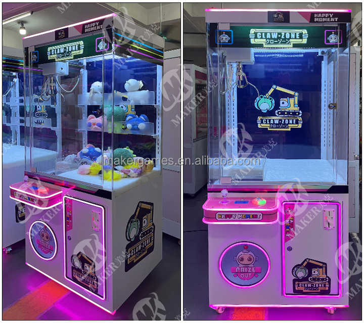 Wholesale Custom Operated Toy Vending Arcade Claw Crane Coin Machine Cheap Coin Operation Doll Claw Crane Machine