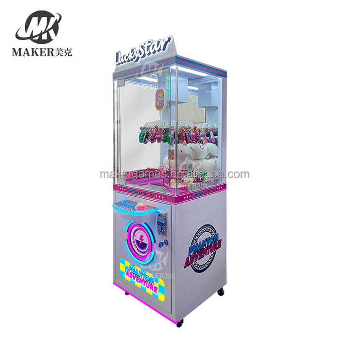 MAKER Factory Price Coin Operated  Clips Lucky Planet 3 Claw Machine Game Prize Crane Machine for Kids