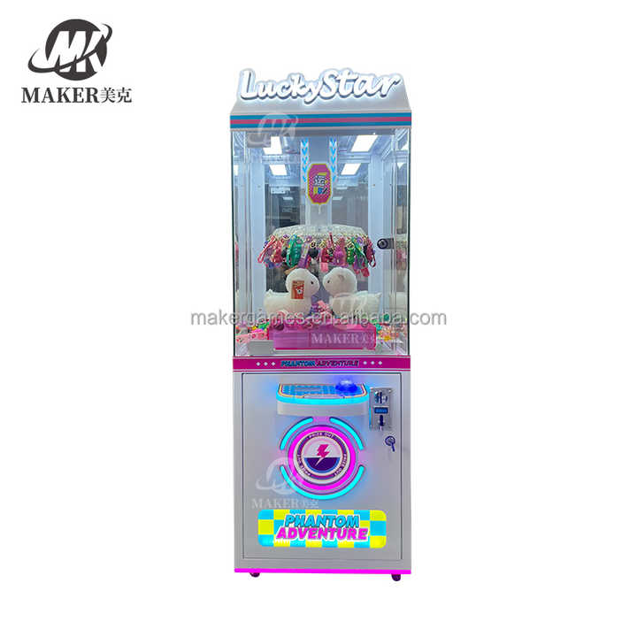 MAKER Factory Price Coin Operated  Clips Lucky Planet 3 Claw Machine Game Prize Crane Machine for Kids