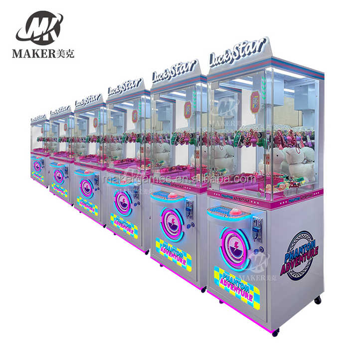 MAKER Factory Price Coin Operated  Clips Lucky Planet 3 Claw Machine Game Prize Crane Machine for Kids