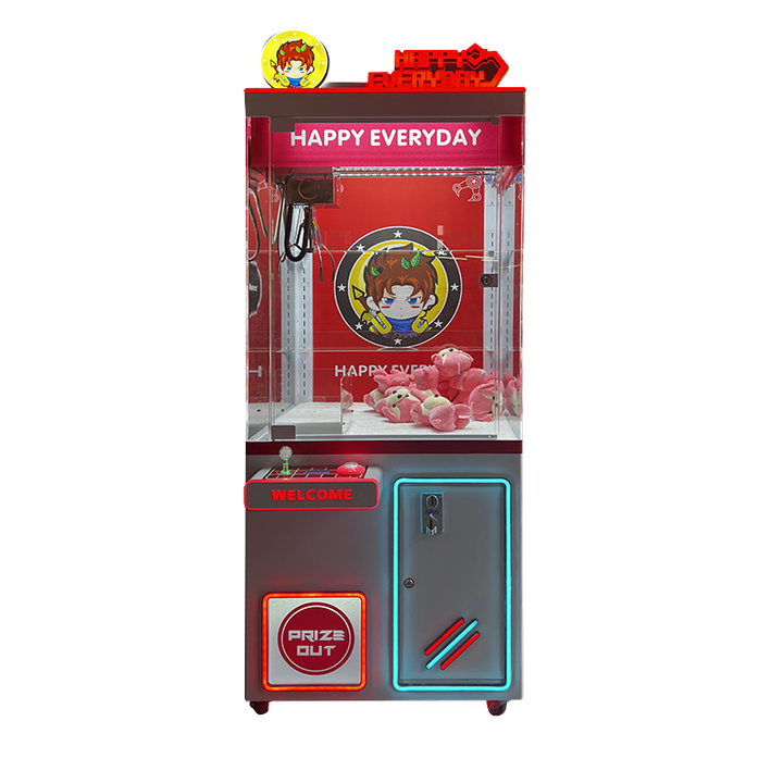Amusement Park Products Plush Crane Toy Vending Game Machine Arcade Red Toy Gift Crane Machine
