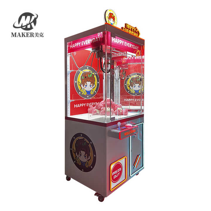 Amusement Park Products Plush Crane Toy Vending Game Machine Arcade Red Toy Gift Crane Machine