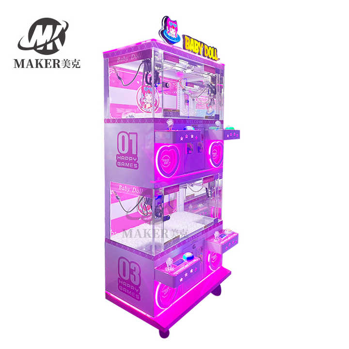 Recreation Plush Toys Doll Parent-Child Four Player Claw Crane Game Machine Gift Machine